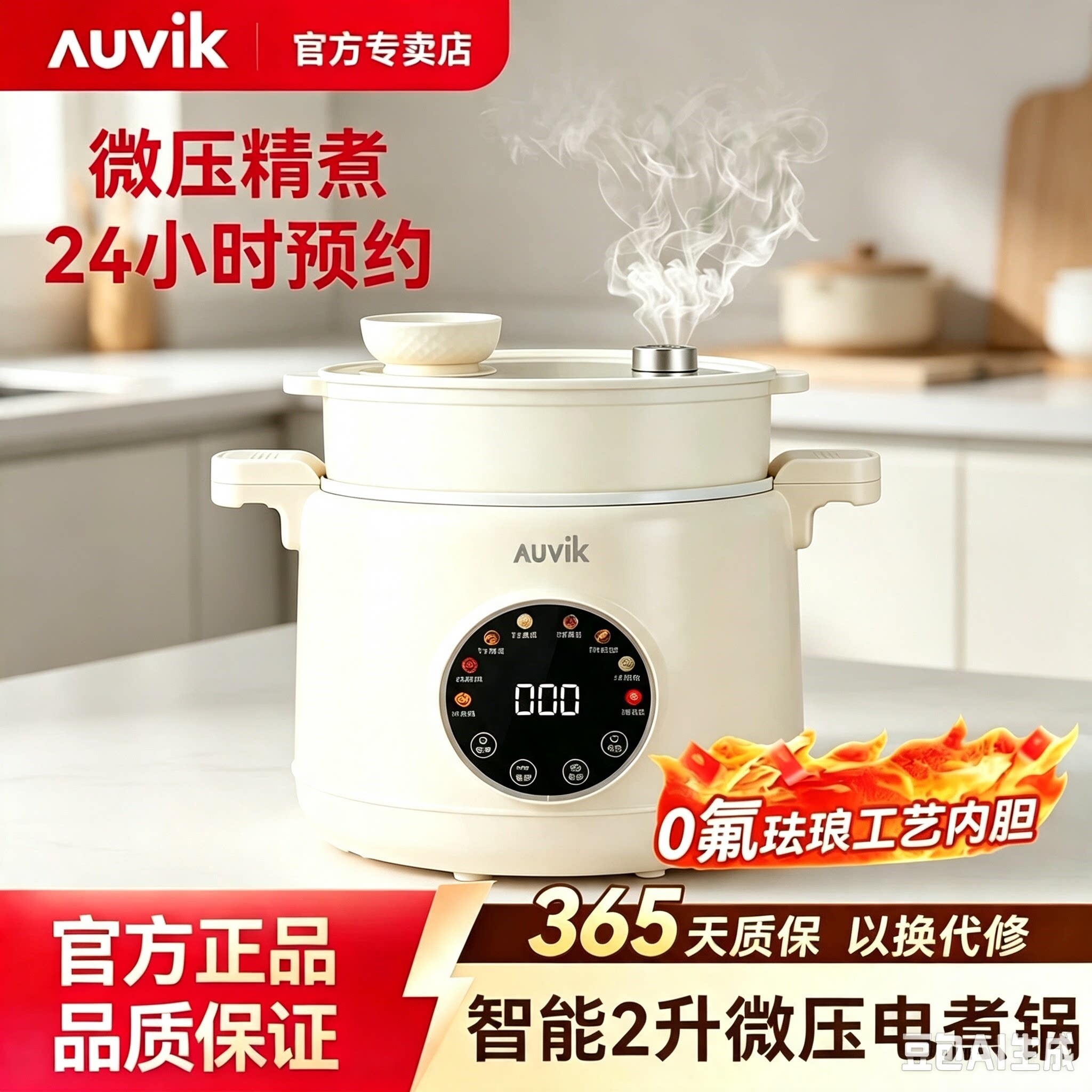 AUVIK多功能微压电煮锅电饭煲家