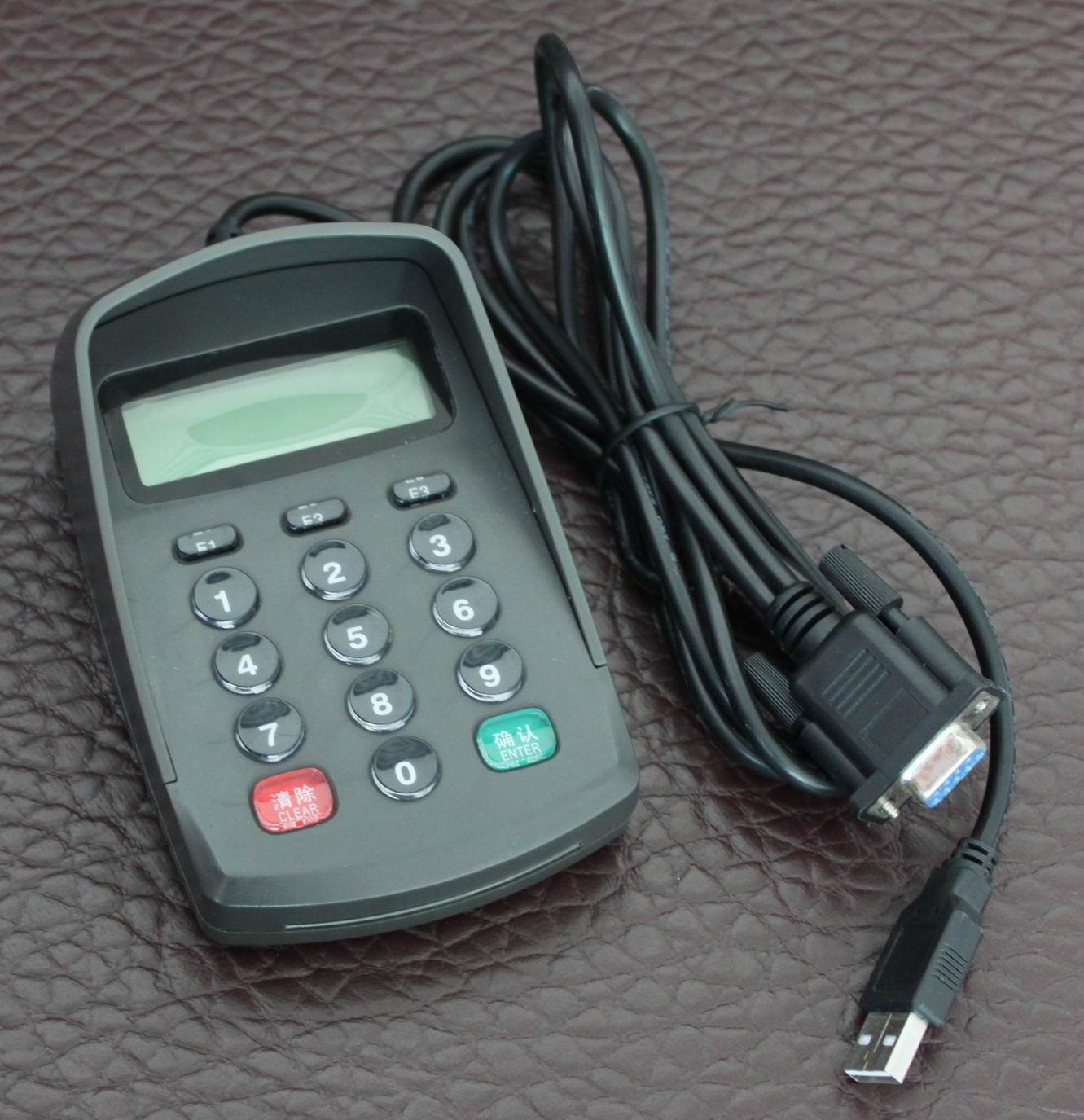 迅卡XK504R密码键盘COM口带液晶语音串口数字小键盘/RS232定制