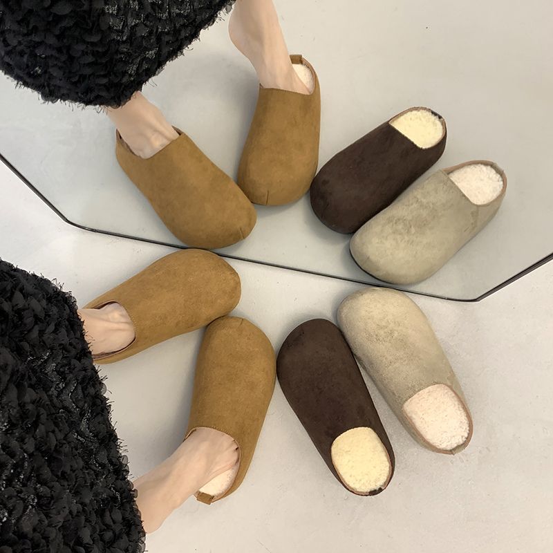 厚底勃肯鞋女外穿2025年春季新款懒人增高复古丑萌大头包头半拖鞋