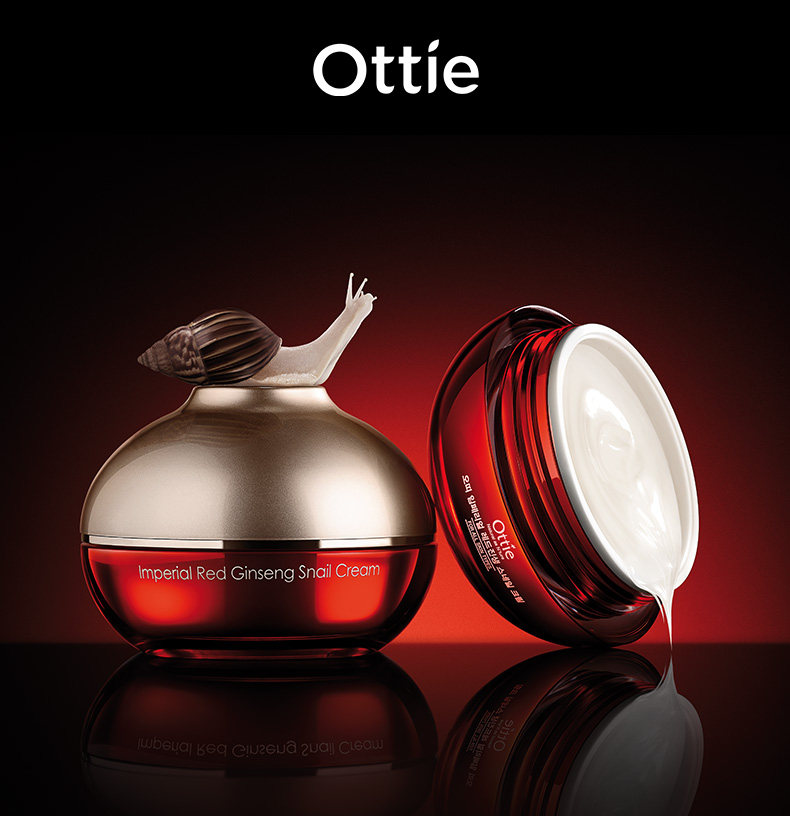 Ottie傲蝶高丽红参蜗牛保湿乳霜提亮养颜补水滋润淡细纹弹性50ML