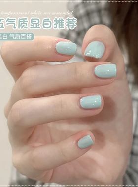 马卡龙baby蓝色指甲油胶2026年新款春夏浅蓝色奶蓝色美甲店专用