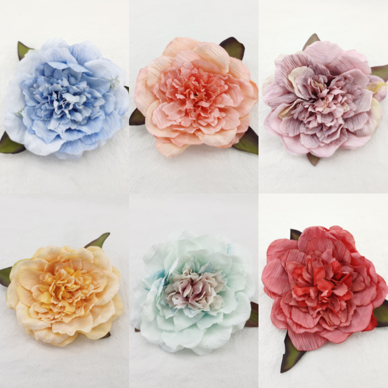 diy头饰花宫廷色 花头花朵 莫兰迪色调 茶玫贵妃牡丹 旗头花 复古