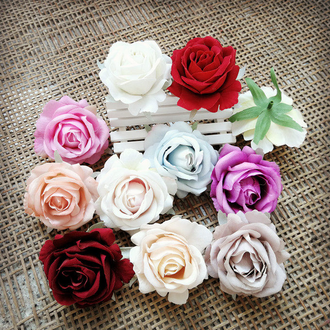 花海大世界diy仿真花新娘头花婚庆胸花花墙花朵花头绒布玫瑰 蔷薇,家居饰品,仿真花/假花,淘宝优惠券,粉丝福利购,淘宝优惠卷