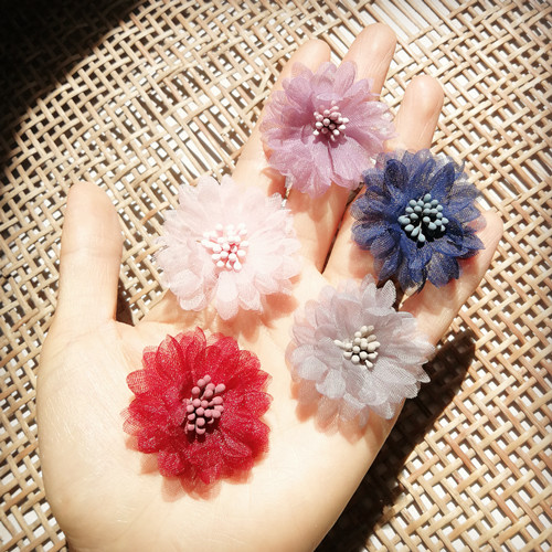 花海大世界仿真花婚庆欧根纱沙花