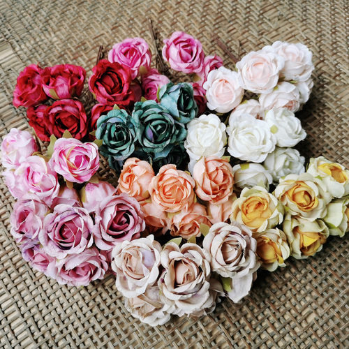 花海大世界仿真花玫瑰绢花头饰