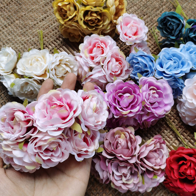 花海大世界diy手工材料仿真花帽子花汉服头饰花朵喜糖盒装饰 桔梗