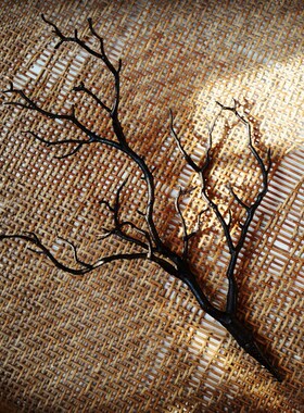 小树枝35cm塑料材质手工材料森系diy 仿真干树枝鹿角珊瑚头饰配件