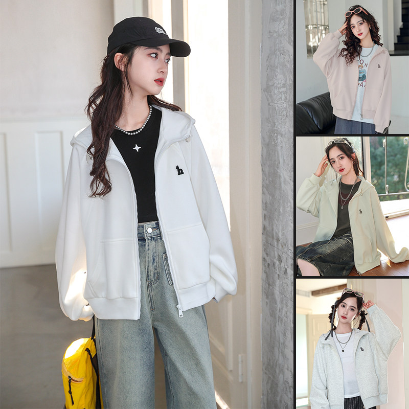 骄骄虎2025春季新款女大童休闲卫衣初中生上衣宽松连帽外套7029