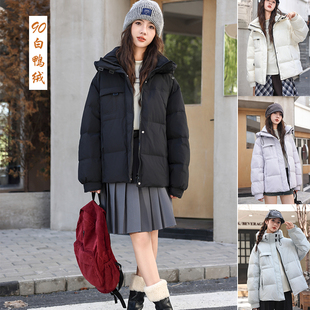 骄骄虎女童羽绒服2025冬季 初中生高中生国标90白鸭绒外套902 新款
