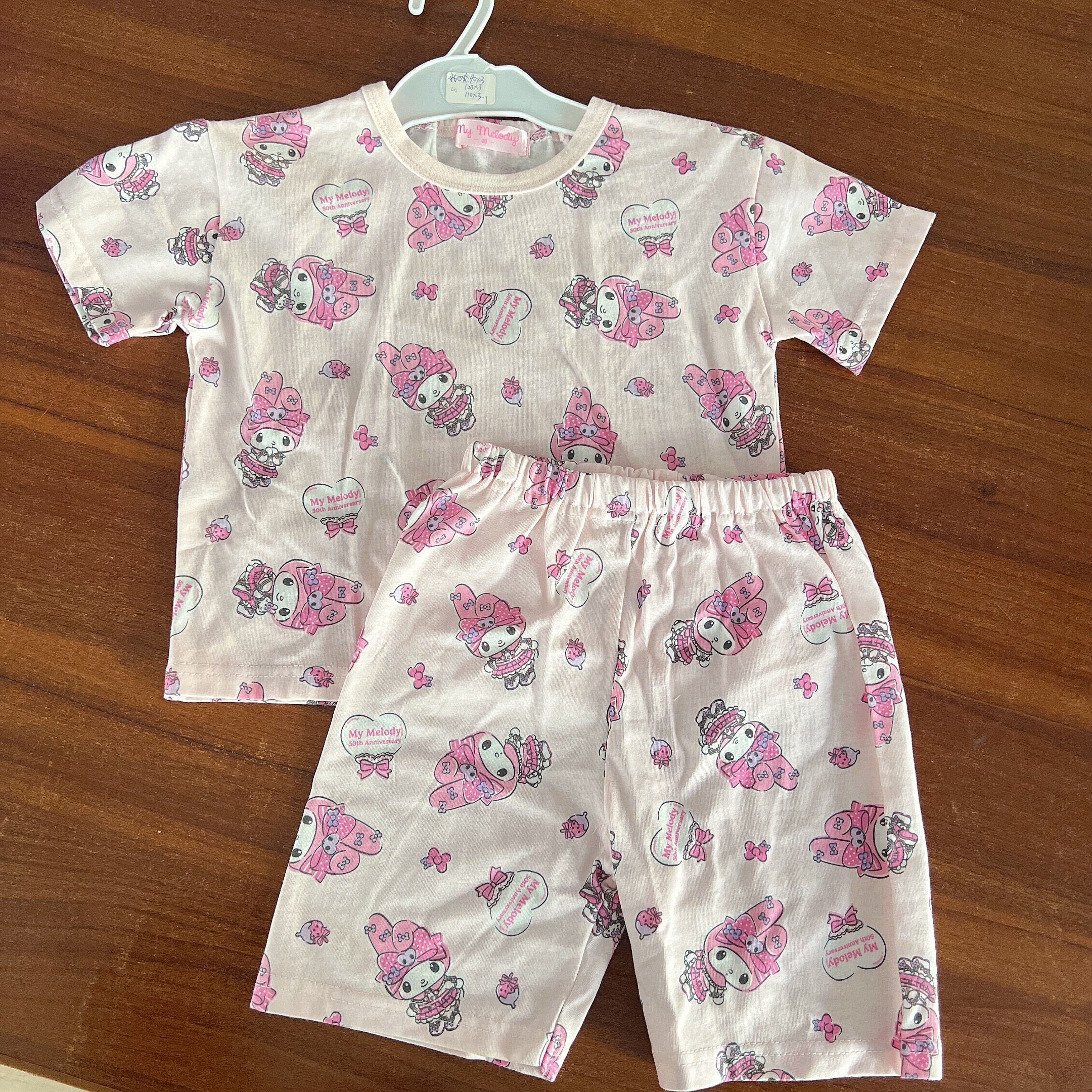女童睡衣夏季短袖翻领开衫公主库洛米卡通家居服小女孩中大童套装