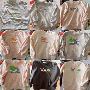 多款入春秋款外贸男童女童毛圈卫衣中童上衣卡通