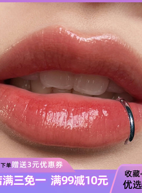 PU PU ELF医用钢钛唇环d型环无缝圈卡扣式唇钉素圈耳骨钉辣妹穿刺