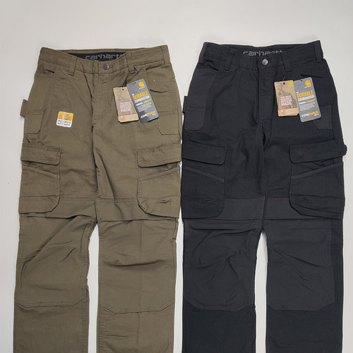 Carhartt Relaxed Fit 主线高端直筒两侧大口袋宽松重磅工装裤