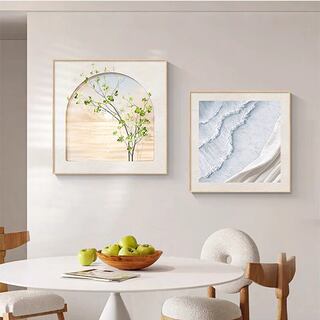 2026新款餐厅奶油墙面装饰画餐桌墙画卧室壁画简约小清新客厅挂画