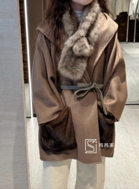 意大利代FARI羊绒羊毛大衣女毛呢斗篷外套暂时缺货拍前询问后下单