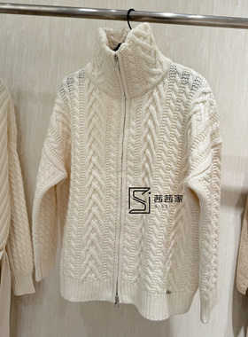 意大利代Fari 25春夏新款女士羊绒针织开衫外套宽松显瘦百搭上衣