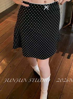 JUNJUN-STUDIO-26夏上新辣妹复古波点半身裙11353