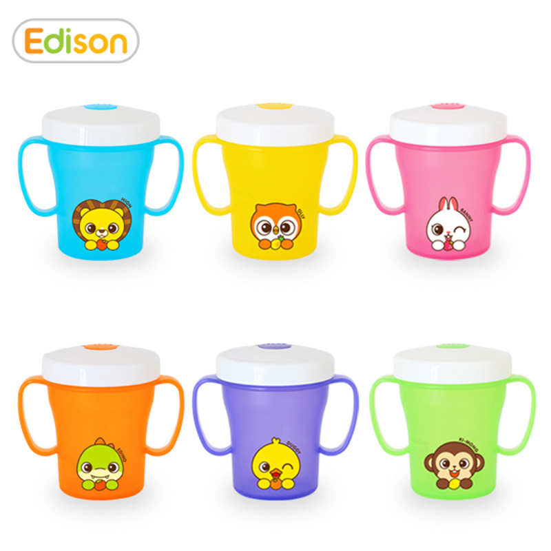 韩国爱迪生PP好洗防漏儿童吸管杯