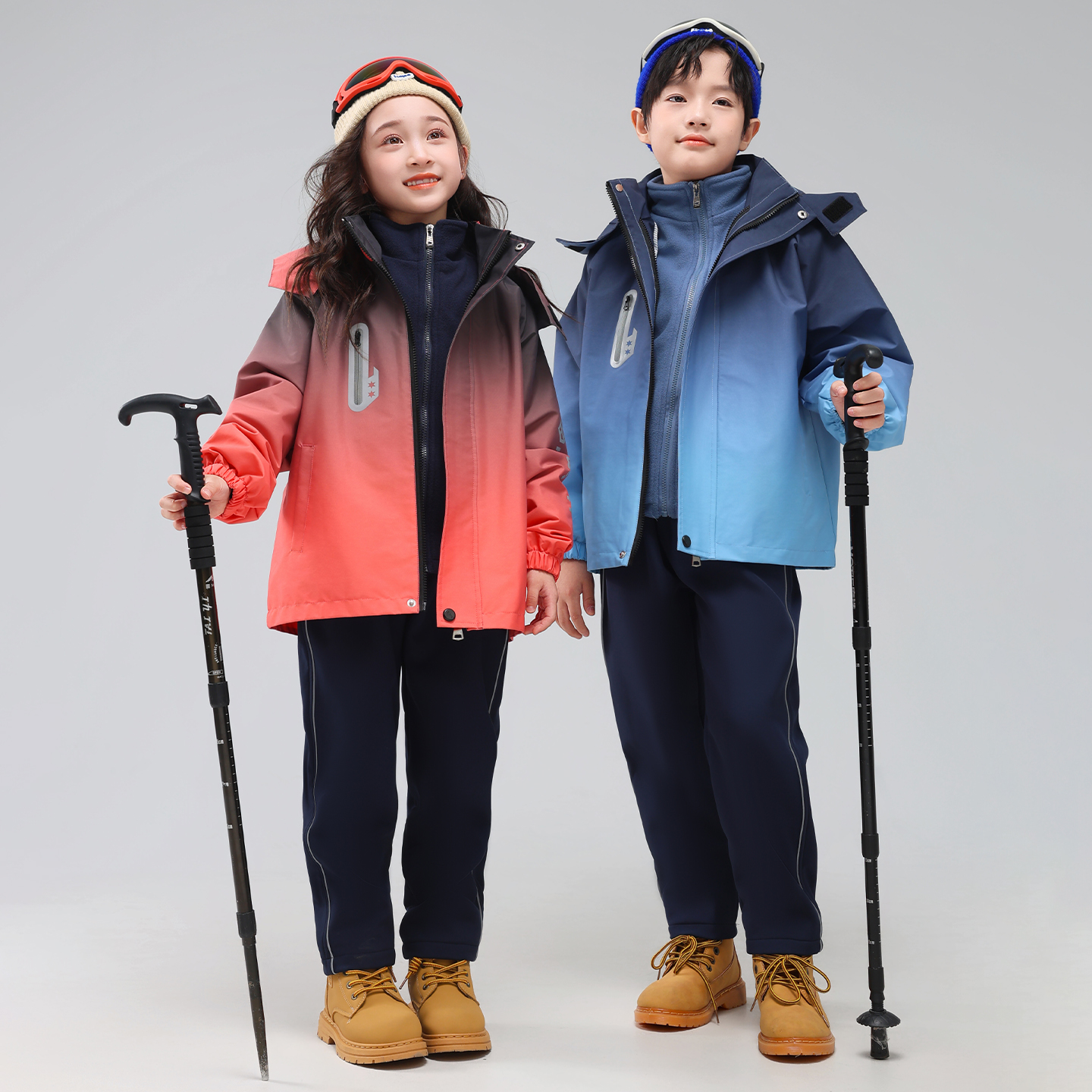 儿童冲锋衣加厚校服秋冬款