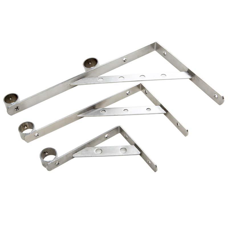 不锈钢外墙晾衣架阳台固定式晾衣杆支架单双杆墙壁侧装凉衣架家用