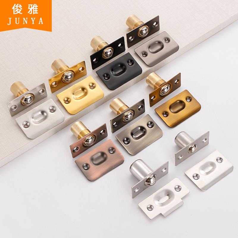 纯铜不锈钢碰珠KTV室内硅胶推拉门自动关门地吸式吊轨卫生间门吸