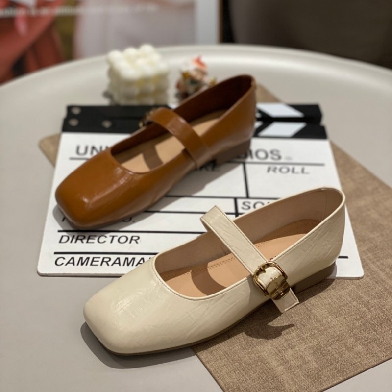 法式方头玛丽珍鞋女2026浅口日常平底一字带百搭软底防滑复古单鞋,女鞋,时尚休闲鞋,淘宝优惠券,粉丝福利购,淘宝优惠卷