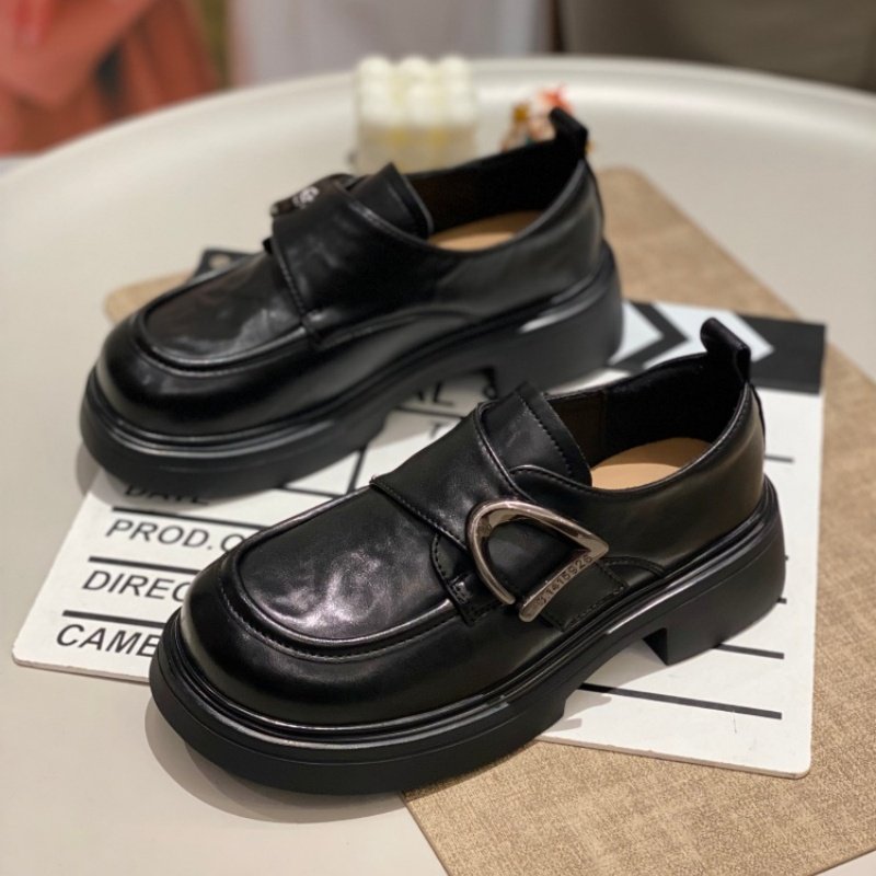 厚底皮带扣乐福鞋女2025春季小皮鞋新款英伦风百搭一脚蹬休闲单鞋,女鞋,时尚休闲鞋,淘宝优惠券,粉丝福利购,淘宝优惠卷