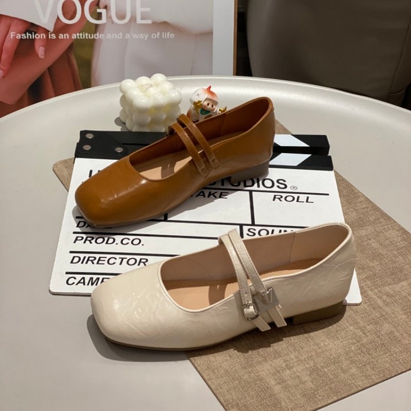 法式复古风方头玛丽珍鞋女鞋2026平底浅口扣带一字带通勤单鞋冬季,女鞋,时尚休闲鞋,淘宝优惠券,粉丝福利购,淘宝优惠卷