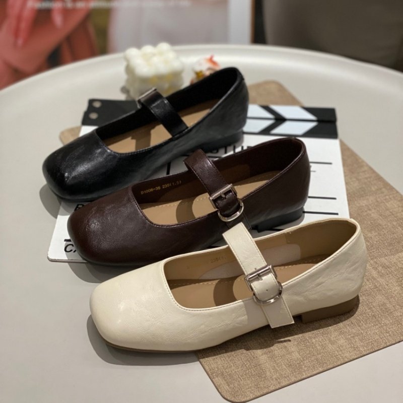 法式温柔风方头玛丽珍鞋女2026扣带女鞋一字带扣平底单鞋舒适百搭,女鞋,时尚休闲鞋,淘宝优惠券,粉丝福利购,淘宝优惠卷