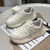 系带小白鞋 厚底休闲鞋 时尚 百搭舒适轻便休闲软底韩版 女款 2025新款