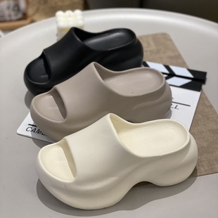 舒适凉拖 厚底拖鞋 女2025新款 夏季 外穿海边沙滩防滑增高百搭个性