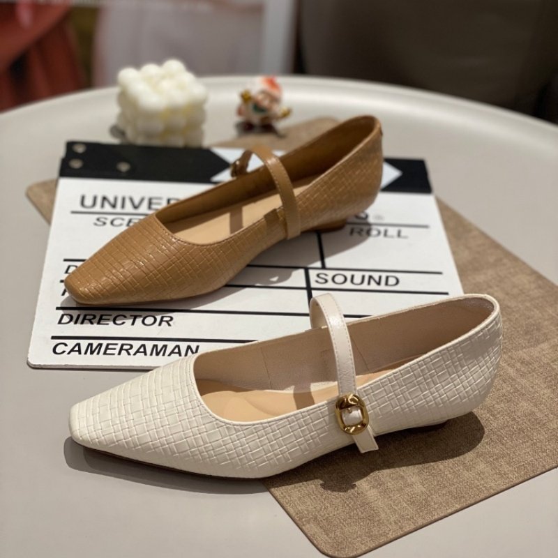 法式复古风方头玛丽珍鞋女2026一字扣带浅口平底软底百搭通勤单鞋,女鞋,时尚休闲鞋,淘宝优惠券,粉丝福利购,淘宝优惠卷