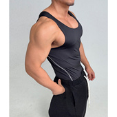 holyself 高弹紧身弹性速干背心健身肌肉男运动跑步无袖 T恤体育生