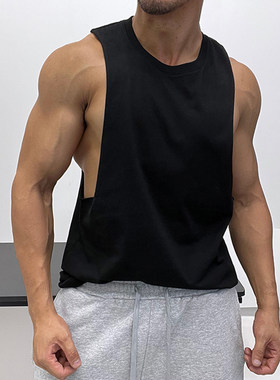 宽松夏肌肉男显壮背心纯棉