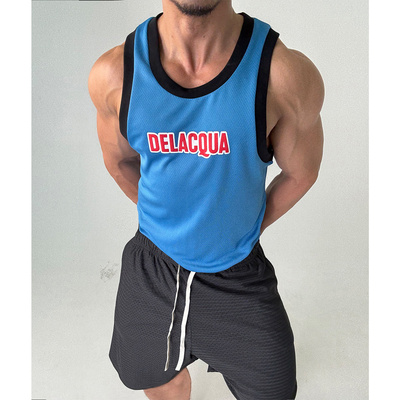 时髦微阔版肌肉男速干背心