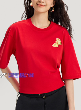 Adidas阿迪达斯2026年马年新年款短袖男女运动休闲T恤KR3078