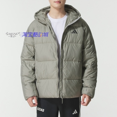 休闲保暖连帽拉链羽绒服