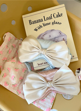 chubbybaby*仙女的睡觉装备简约好看冰丝蝴蝶结透气遮光睡眠眼罩