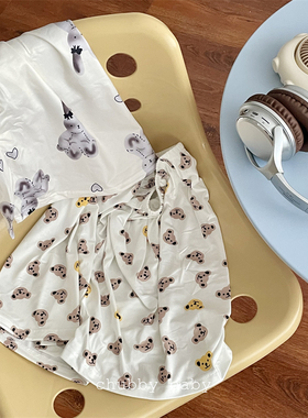 chubbybaby*冰丝灰色兔子短裤版！可外穿简约家居裤女睡裤遛弯裤