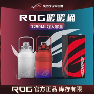 ROG周边暖暖桶暖吨吨大容量水杯ROG玩家国度运动水壶不锈钢吸管杯