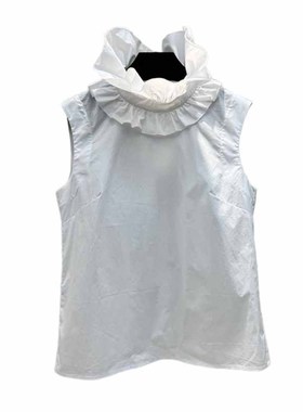 ALU私服OOTD 如雕塑般華麗手工立挺宮廷領法式皇室府綢月光白襯衫