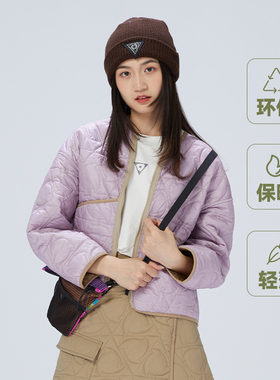 TRIP&CO女秋冬保暖棉服外套时尚两面穿短款上衣套装