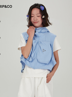 TRIP&CO春夏户外机能风马甲吸湿速干运动上衣山系外套连帽背心