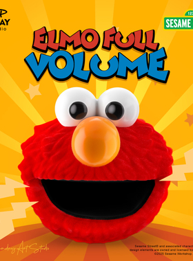 正品POP SUNDAY 芝麻街公仔Elmo扩音器桌面摆件手办卡通创意玩具