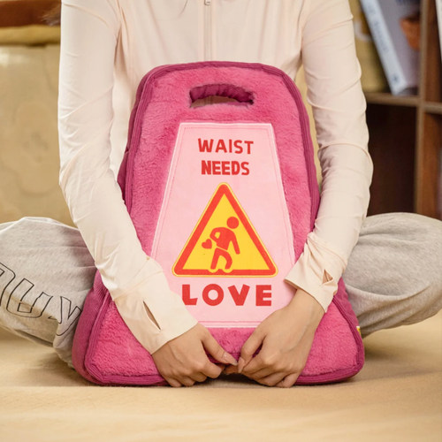 正品POPSUNDAY小心老腰宠爱款沙发客厅毛绒抱枕大靠垫腰靠枕