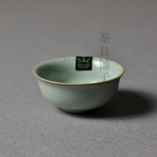 聚宝龙功夫茶具汝窑开片茶杯天青釉知情杯品茗杯主人杯汝瓷茶器