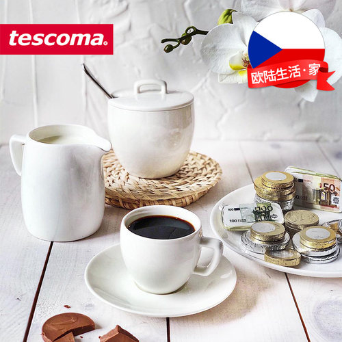 tescoma白色陶瓷餐饮具一套