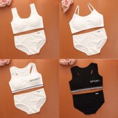 少女文胸内衣内裤 学生发育期吊带小背心女童女孩胸衣大童抹胸 套装