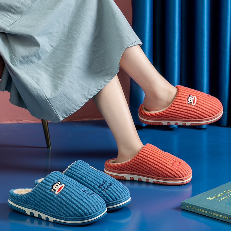 大嘴猴情侣秋冬棉拖鞋防滑