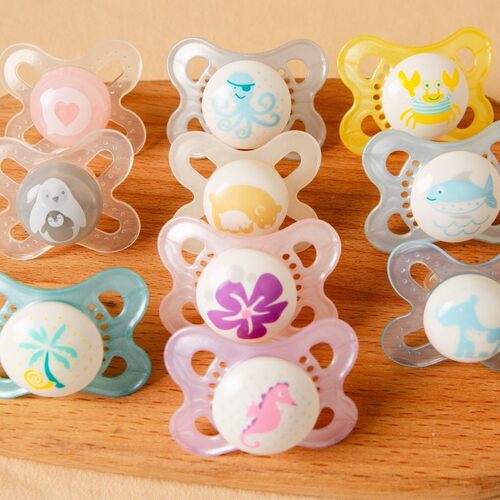 MAM美安萌新生安抚奶嘴硅胶婴儿仿真母乳美安萌安抚奶嘴 白色小熊